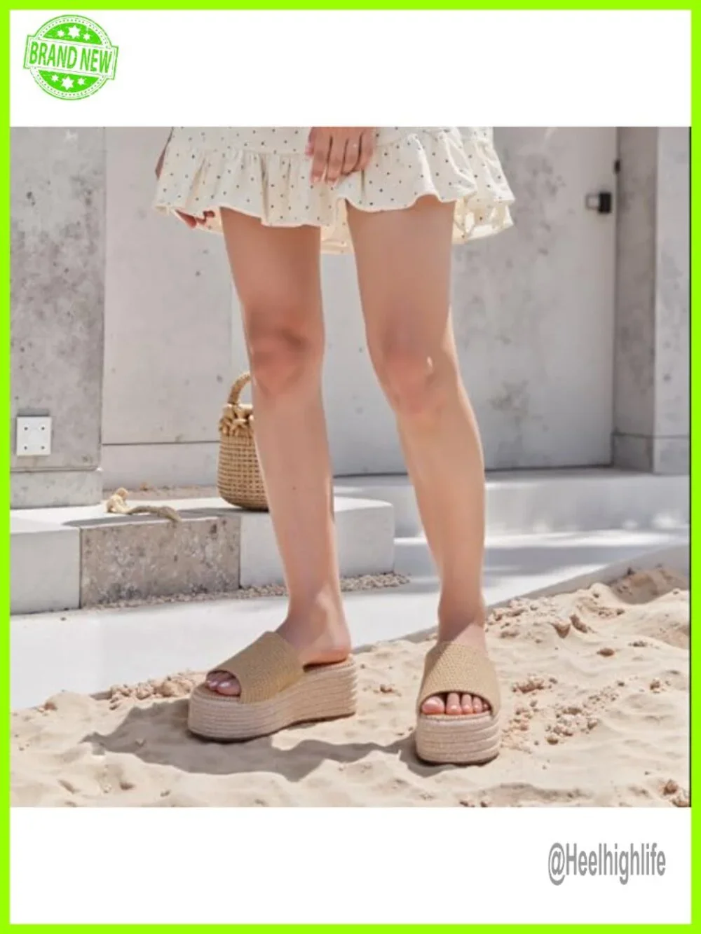 Espadrille Wedge Sandals Women Platform Slip On Raffia Slide Summer Beach Dressy